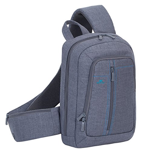 RIVACASE Tasche für Notebook bis 13.1“ – Leichte Umhängetasche mit gepolsterten Seiten und weichen Schultergurt - Grau von Rivacase