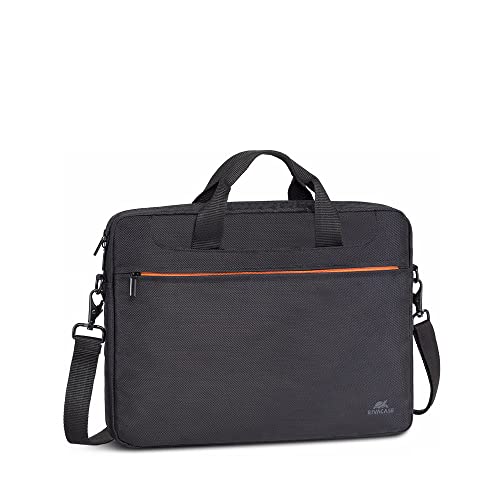 RIVACASE Tasche für Notebooks bis 15.6" - Praktische Laptoptasche aus wasserfestem Material und viel Stauraum - Schwarz von Rivacase