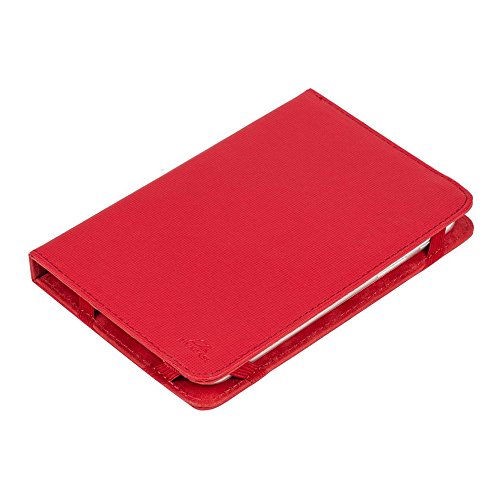 RIVACASE Universal Hülle für Tablets bis 7“ – Schicke Tasche mit Anti-Rusch Riemen und integrierten Stand Fuß - Rot von Rivacase