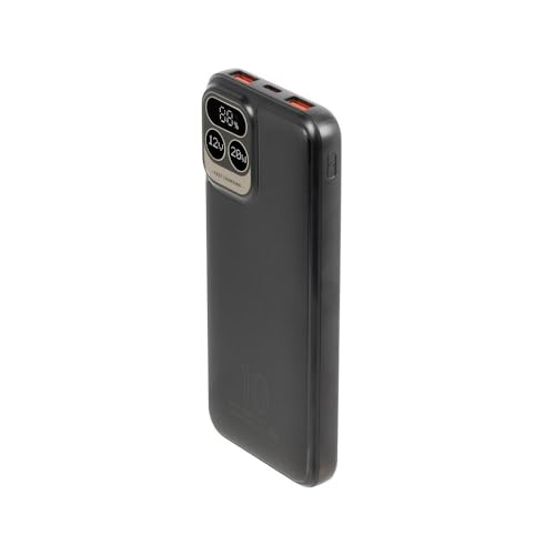 RIVACASE VA2511 Powerbank 10000 mAh, QC/PD 20W Externer Akku, Tragbares Ladegerät, mit LCD Display, 1 Eingang und 3 Ausgänge, USB-C Handy Ladegerät Kompatibel mit iPhone, Samsung, Huawei, iPad von Rivacase