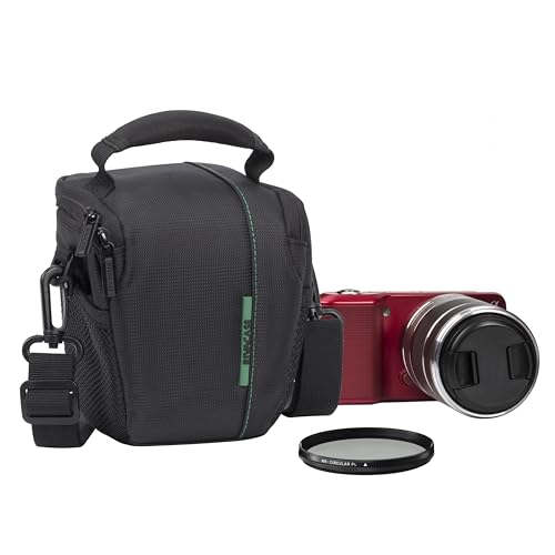 Rivacase 7412 Tasche für Kompakt- und Systemkameras mit Objektiv- 13 x 11 x 14 сm - Elegante Kameratasche mit Zubehörfächern - Schwarz Rivacase 7412 Tasche für Kompakt- und Systemkameras mit Objektiv- 13 x 11 x 14 сm - Elegante Kameratasche mit Zubehörfächern - Schwarz von Rivacase