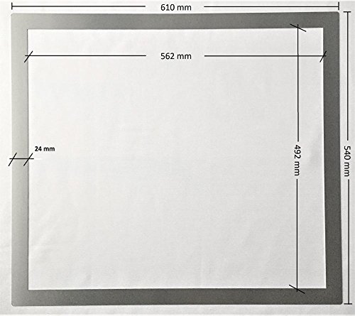 Rivanto Edelstahl Adapterrahmen für Kochfelder, Edelstahlrahmen 61 x 54 x 0,1 cm, für Arbeitsplattenausschnitt, Made in Germany von Rivanto