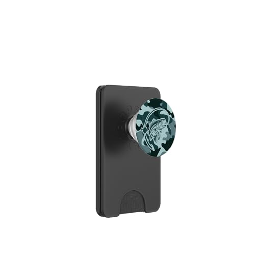 Bold Camouflage für Angler und Flussfischer Camo Angeln PopSockets PopWallet für MagSafe von River Bass Fishing Camo for Anglers Fishing Lovers