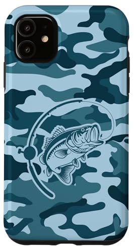 Camo Bass Angelbekleidung für See- und Flussangel-Liebhaber Hülle für iPhone 11 von River Bass Fishing Camo for Anglers Fishing Lovers