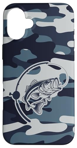 Camo Bass Angelbekleidung für See- und Flussangel-Liebhaber Hülle für iPhone 16 Plus von River Bass Fishing Camo for Anglers Fishing Lovers