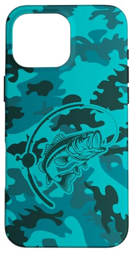 Camo Bass Angelbekleidung für See- und Flussangel-Liebhaber Hülle für iPhone 16 Pro Max von River Bass Fishing Camo for Anglers Fishing Lovers
