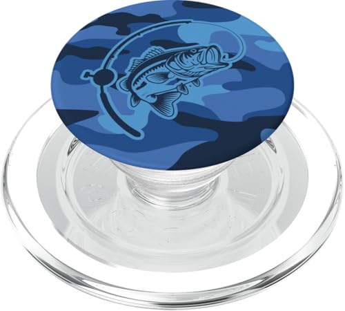 Camo Bass Angelbekleidung für See- und Flussangel-Liebhaber PopSockets PopGrip für MagSafe von River Bass Fishing Camo for Anglers Fishing Lovers