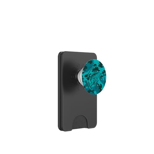 Camo Bass Angelbekleidung für See- und Flussangel-Liebhaber PopSockets PopWallet für MagSafe von River Bass Fishing Camo for Anglers Fishing Lovers
