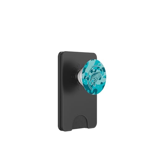 Camo Bass Angelbekleidung für See- und Flussangel-Liebhaber PopSockets PopWallet für MagSafe von River Bass Fishing Camo for Anglers Fishing Lovers