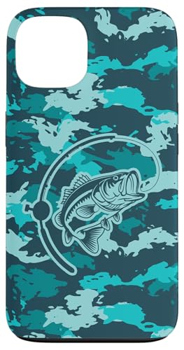 Camouflage-Ausrüstung für River Angler Bass Fisherman Camo Angeln Hülle für iPhone 13 von River Bass Fishing Camo for Anglers Fishing Lovers