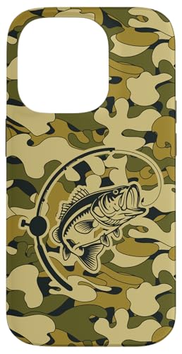 Camouflage-Ausrüstung für River Angler Bass Fisherman Camo Angeln Hülle für iPhone 14 Pro von River Bass Fishing Camo for Anglers Fishing Lovers