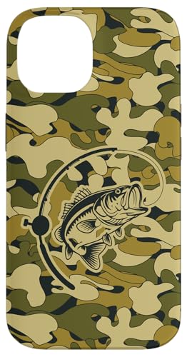 Camouflage-Ausrüstung für River Angler Bass Fisherman Camo Angeln Hülle für iPhone 14 von River Bass Fishing Camo for Anglers Fishing Lovers
