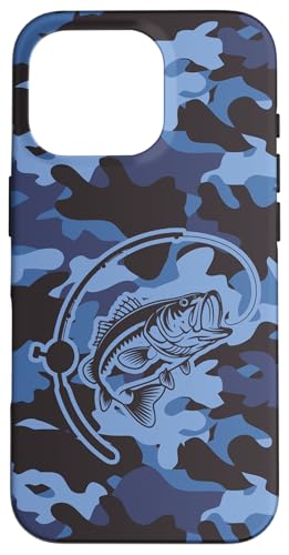 Camouflage-Ausrüstung für River Angler Bass Fisherman Camo Angeln Hülle für iPhone 16 Pro von River Bass Fishing Camo for Anglers Fishing Lovers