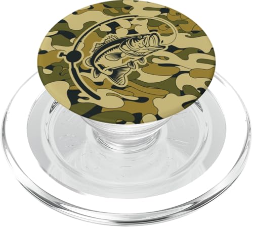 Camouflage-Ausrüstung für River Angler Bass Fisherman Camo Angeln PopSockets PopGrip für MagSafe von River Bass Fishing Camo for Anglers Fishing Lovers