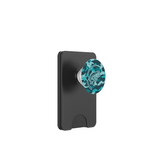 Camouflage-Ausrüstung für River Angler Bass Fisherman Camo Angeln PopSockets PopWallet für MagSafe von River Bass Fishing Camo for Anglers Fishing Lovers