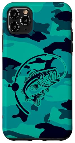 Camouflage-Bass-Stil für Angler und Angler, Camouflage-Angeln Hülle für iPhone 11 Pro Max von River Bass Fishing Camo for Anglers Fishing Lovers