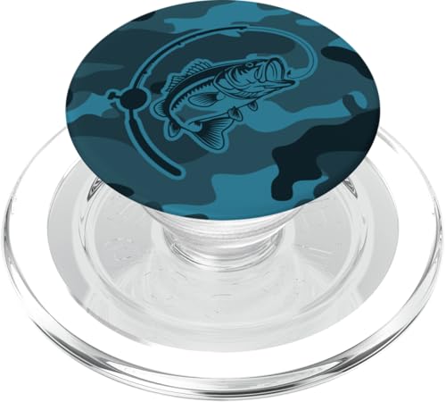 Camouflage-Bass-Stil für Angler und Angler, Camouflage-Angeln PopSockets PopGrip für MagSafe von River Bass Fishing Camo for Anglers Fishing Lovers