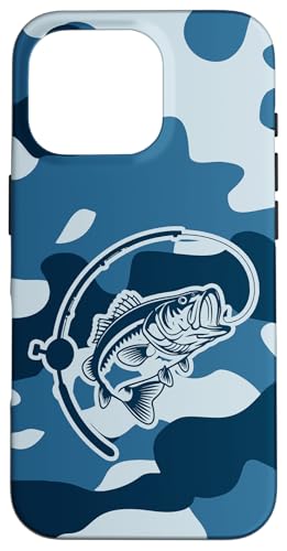 Camouflage-Bass-Stil für Flussfischer-Liebhaber, Camouflage-Angeln Hülle für iPhone 16 Pro von River Bass Fishing Camo for Anglers Fishing Lovers