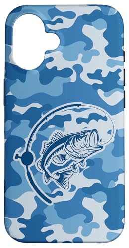 Camouflage-Bass-Stil für Flussfischer-Liebhaber, Camouflage-Angeln Hülle für iPhone 16 von River Bass Fishing Camo for Anglers Fishing Lovers