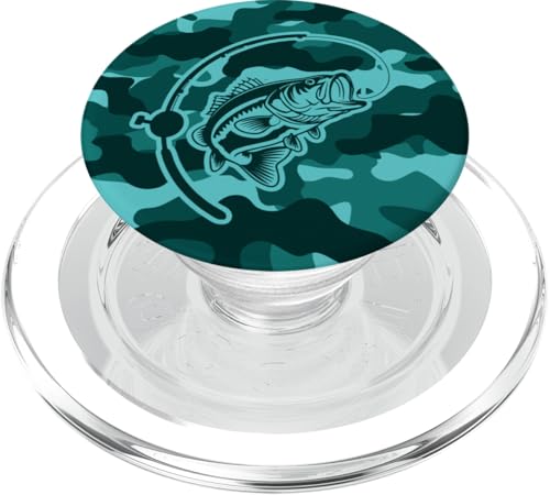 Camouflage-Bass-Stil für Flussfischer-Liebhaber, Camouflage-Angeln PopSockets PopGrip für MagSafe von River Bass Fishing Camo for Anglers Fishing Lovers