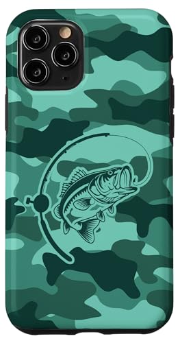 Camouflage für Angler, die Flussbarsch lieben, Camo Angeln Hülle für iPhone 11 Pro von River Bass Fishing Camo for Anglers Fishing Lovers