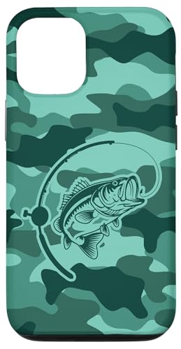 Camouflage für Angler, die Flussbarsch lieben, Camo Angeln Hülle für iPhone 12/12 Pro von River Bass Fishing Camo for Anglers Fishing Lovers