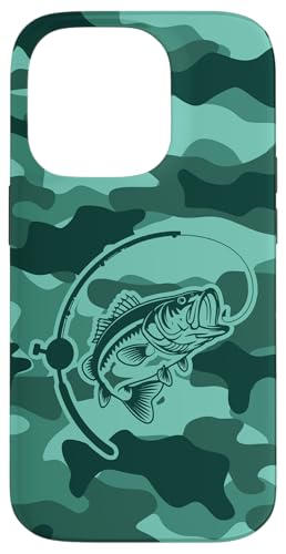 Camouflage für Angler, die Flussbarsch lieben, Camo Angeln Hülle für iPhone 14 Pro von River Bass Fishing Camo for Anglers Fishing Lovers
