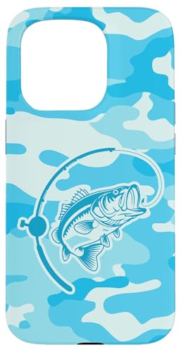 Camouflage für Angler, die Flussbarsch lieben, Camo Angeln Hülle für iPhone 15 Pro von River Bass Fishing Camo for Anglers Fishing Lovers