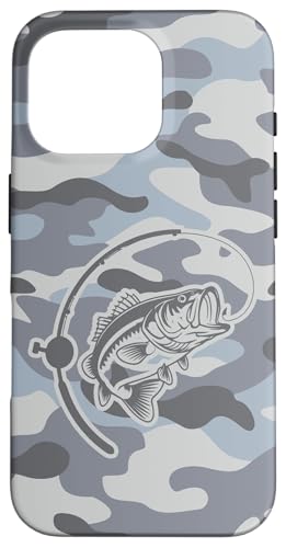 Camouflage für Angler, die Flussbarsch lieben, Camo Angeln Hülle für iPhone 16 Pro von River Bass Fishing Camo for Anglers Fishing Lovers