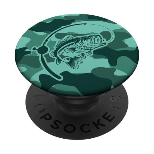 Camouflage für Angler, die Flussbarsch lieben, Camo Angeln PopSockets Klebender PopGrip Camouflage für Angler, die Flussbarsch lieben, Camo Angeln PopSockets Klebender PopGrip von River Bass Fishing Camo for Anglers Fishing Lovers