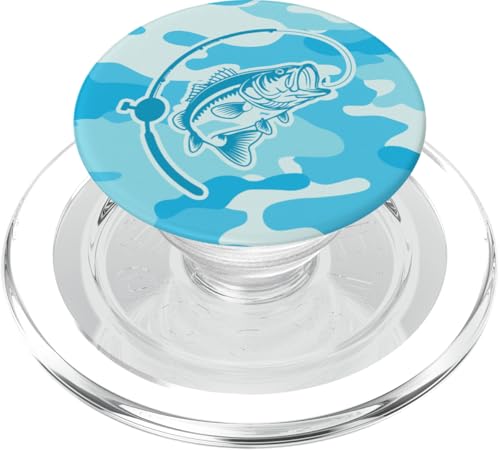 Camouflage für Angler, die Flussbarsch lieben, Camo Angeln PopSockets PopGrip für MagSafe von River Bass Fishing Camo for Anglers Fishing Lovers