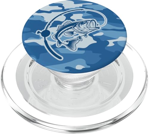 Camouflage für Angler, die Flussbarsch lieben, Camo Angeln PopSockets PopGrip für MagSafe von River Bass Fishing Camo for Anglers Fishing Lovers
