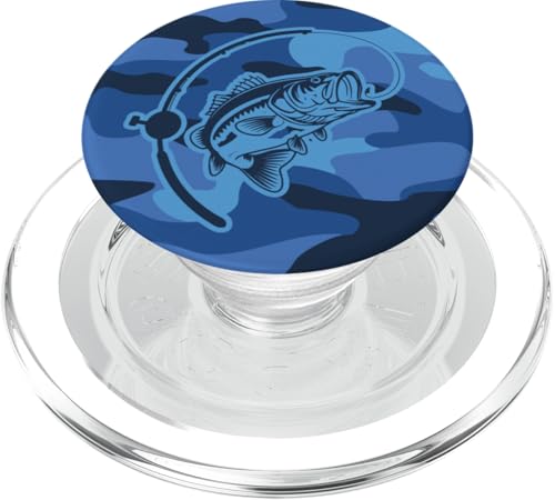 Camouflage für Angler, die Flussbarsch lieben, Camo Angeln PopSockets PopGrip für MagSafe von River Bass Fishing Camo for Anglers Fishing Lovers
