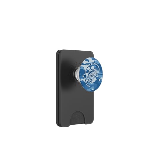Camouflage für Angler, die Flussbarsch lieben, Camo Angeln PopSockets PopWallet für MagSafe von River Bass Fishing Camo for Anglers Fishing Lovers