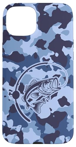 Camouflage für Flussangler und Barschangler, Camouflage-Angeln Hülle für iPhone 15 Plus von River Bass Fishing Camo for Anglers Fishing Lovers
