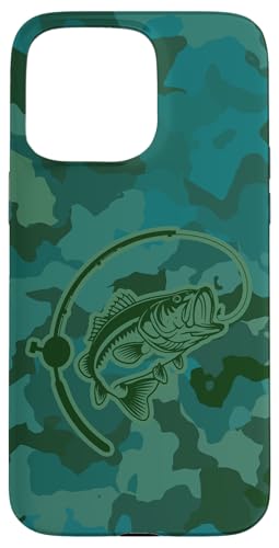 Camouflage für Flussangler und Barschangler, Camouflage-Angeln Hülle für iPhone 15 Pro Max von River Bass Fishing Camo for Anglers Fishing Lovers