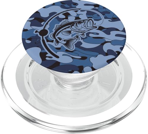 Camouflage für Flussangler und Barschangler, Camouflage-Angeln PopSockets PopGrip für MagSafe von River Bass Fishing Camo for Anglers Fishing Lovers