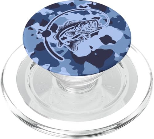 Camouflage für Flussangler und Barschangler, Camouflage-Angeln PopSockets PopGrip für MagSafe von River Bass Fishing Camo for Anglers Fishing Lovers