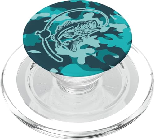 Camouflage für Flussangler und Barschangler, Camouflage-Angeln PopSockets PopGrip für MagSafe von River Bass Fishing Camo for Anglers Fishing Lovers
