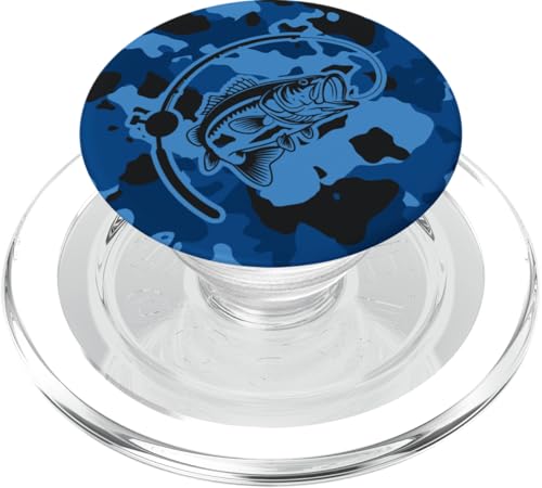Camouflage für Flussangler und Barschangler, Camouflage-Angeln PopSockets PopGrip für MagSafe von River Bass Fishing Camo for Anglers Fishing Lovers