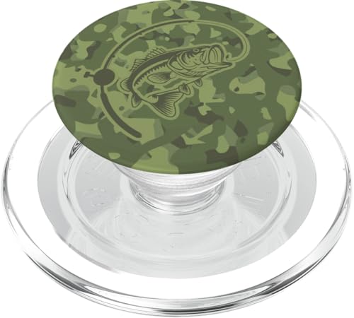 Camouflage für Flussangler und Barschangler, Camouflage-Angeln PopSockets PopGrip für MagSafe von River Bass Fishing Camo for Anglers Fishing Lovers