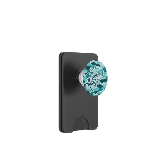 Camouflage für Flussangler und Barschangler, Camouflage-Angeln PopSockets PopWallet für MagSafe von River Bass Fishing Camo for Anglers Fishing Lovers