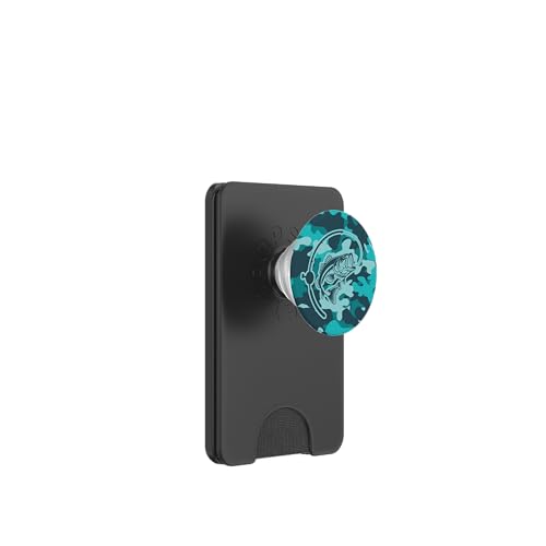 Camouflage für Flussangler und Barschangler, Camouflage-Angeln PopSockets PopWallet für MagSafe von River Bass Fishing Camo for Anglers Fishing Lovers