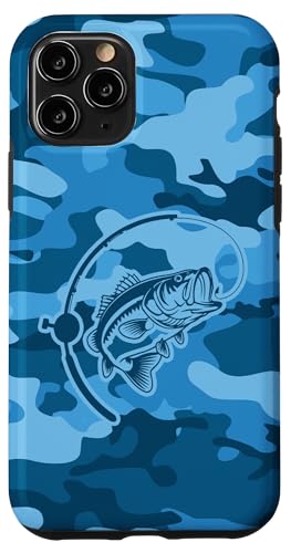 Mutiger Tarnfischer, der das Tarnfischen am Flussbarsch liebt Hülle für iPhone 11 Pro von River Bass Fishing Camo for Anglers Fishing Lovers