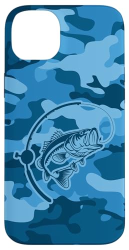 Mutiger Tarnfischer, der das Tarnfischen am Flussbarsch liebt Hülle für iPhone 14 Plus von River Bass Fishing Camo for Anglers Fishing Lovers