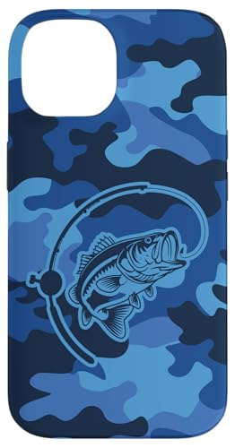 Mutiger Tarnfischer, der das Tarnfischen am Flussbarsch liebt Hülle für iPhone 14 von River Bass Fishing Camo for Anglers Fishing Lovers