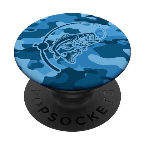 Mutiger Tarnfischer, der das Tarnfischen am Flussbarsch liebt PopSockets Klebender PopGrip Mutiger Tarnfischer, der das Tarnfischen am Flussbarsch liebt PopSockets Klebender PopGrip von River Bass Fishing Camo for Anglers Fishing Lovers