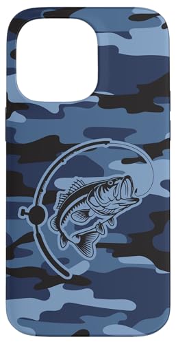 River Bass Adventure für Angler und Naturfans Angeln Cam Hülle für iPhone 14 Pro Max von River Bass Fishing Camo for Anglers Fishing Lovers
