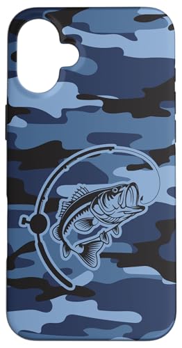 River Bass Adventure für Angler und Naturfans Angeln Cam Hülle für iPhone 16 Plus von River Bass Fishing Camo for Anglers Fishing Lovers