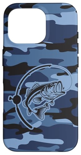 River Bass Adventure für Angler und Naturfans Angeln Cam Hülle für iPhone 16 Pro von River Bass Fishing Camo for Anglers Fishing Lovers